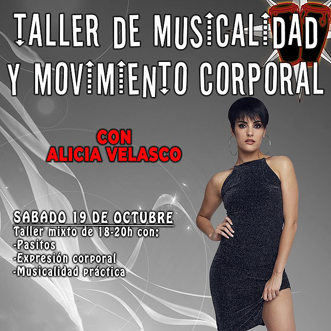 Musicalidad y movimiento corporal con Alicia Velasco. Sábado 19 de octubre.