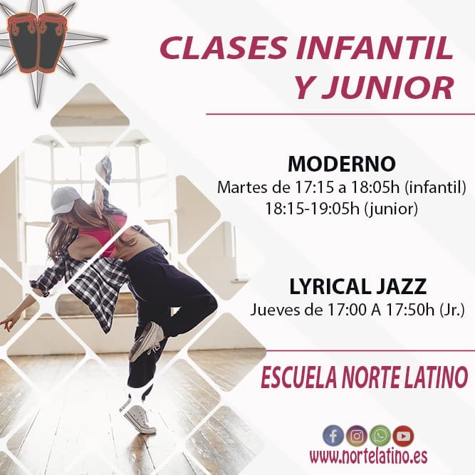 Clases infantil y junior: Baile Moderno y Lyrical Jazz